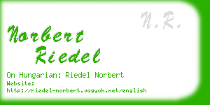 norbert riedel business card